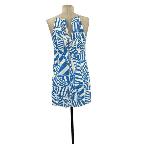 Lilly‎ Pulitzer Annabelle Shift Dress Bay Yacht Sea Bau Blue Striped Size 0 - Picture 8 of 12
